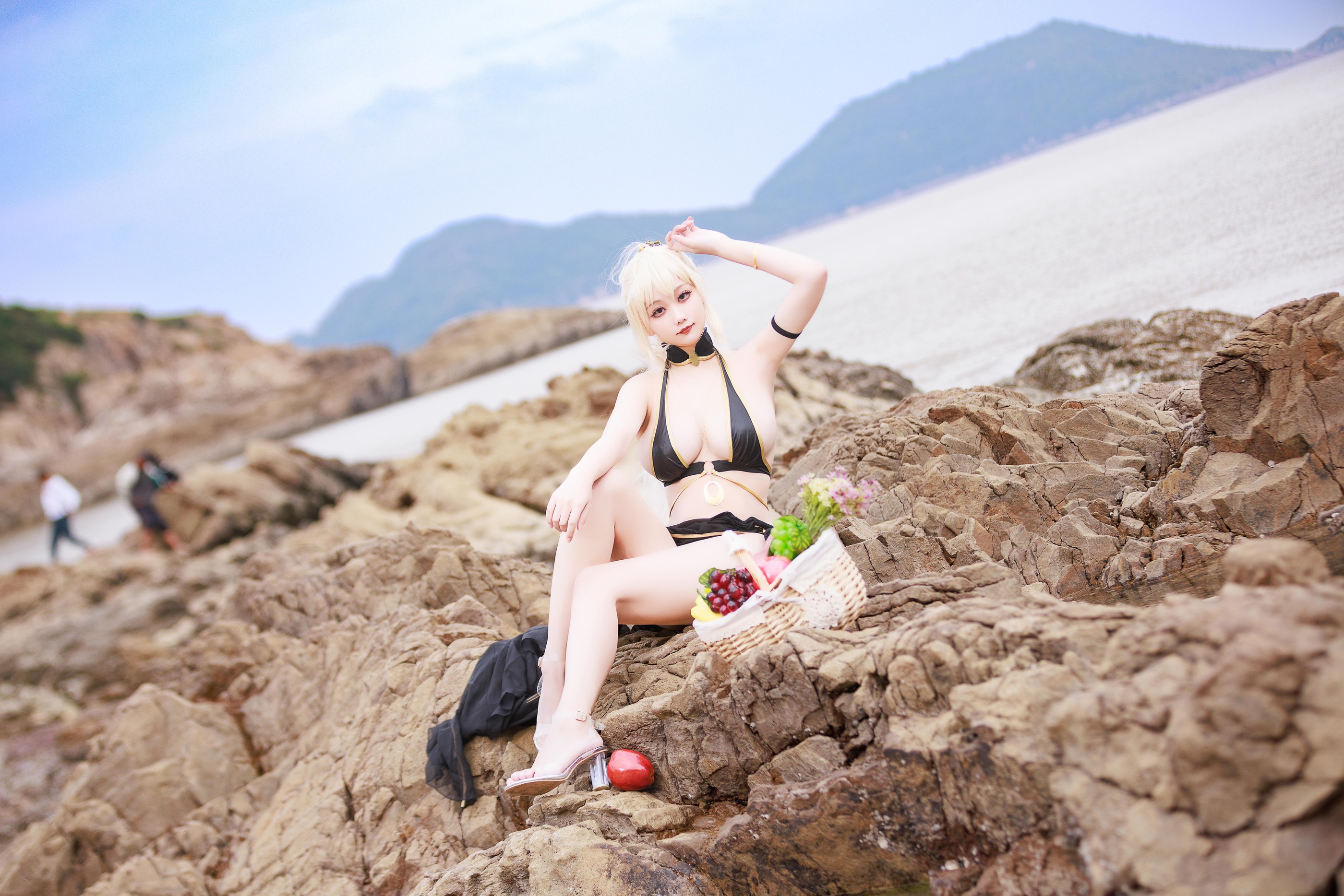 图片[1]-阿雪雪 – NO.024 FGO 黑贞泳装[84P]-XikXak